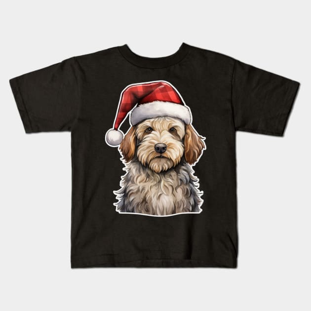 Labradoodle Christmas Kids T-Shirt by Mistywisp